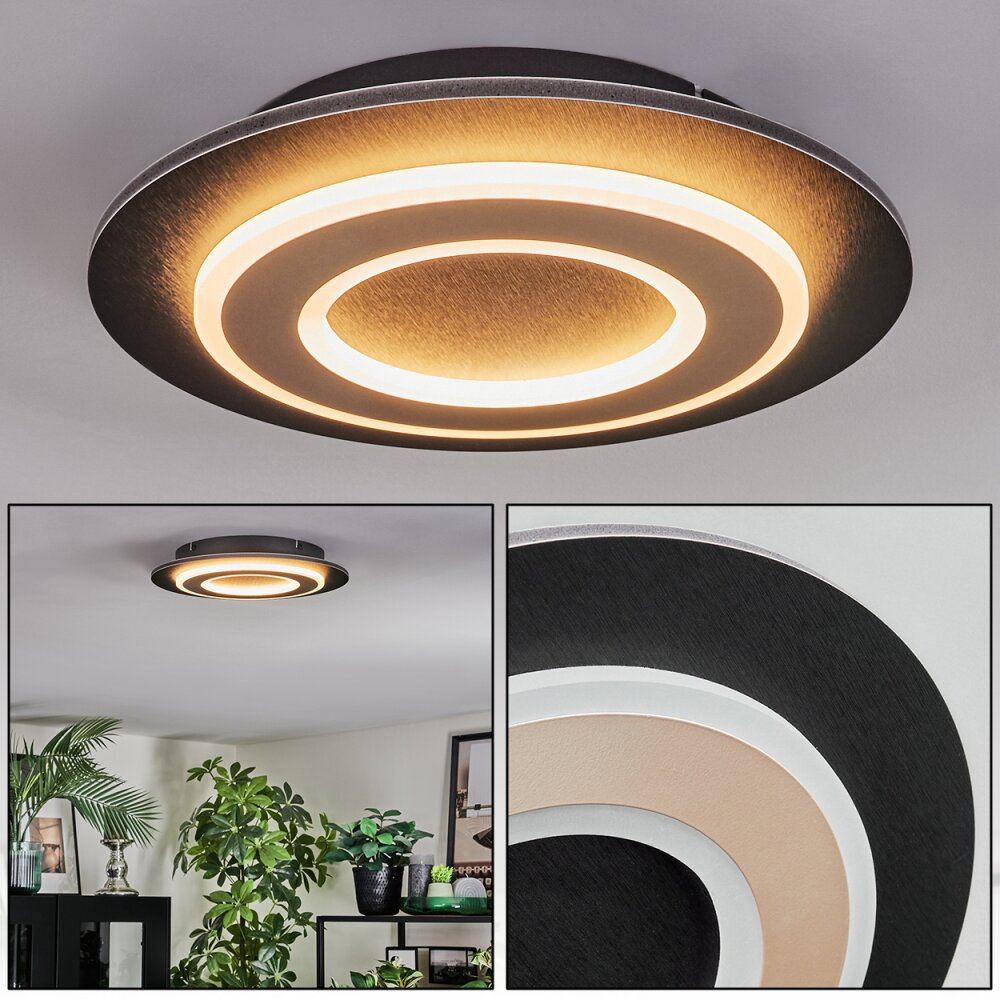 Lidor Plafoniera LED Nero, 1-Luce main product photo