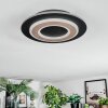 Lidor Plafoniera LED Nero, 1-Luce