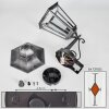 Lignac Lampada da parete per esterno, Applique Nero, Argento, 1-Luce, Sensori di movimento
