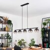 Koyoto Lampadario a sospensione, Lampada a sfera, Lampada a sospensione Chiaro, Grigio fumo, 5-Luci