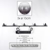Koyoto Lampadario a sospensione, Lampada a sfera, Lampada a sospensione Chiaro, Grigio fumo, 5-Luci