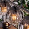 Koyoto Lampadario a sospensione, Lampada a sfera, Lampada a sospensione Chiaro, Grigio fumo, 5-Luci