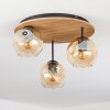 Ripoll Plafoniera, Lampada a sfera Écru, Nero, 3-Luci