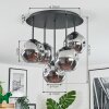 Ripoll Plafoniera, Lampada a sfera Grigio fumo, 5-Luci