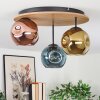 Ripoll Plafoniera, Lampada a sfera Écru, Nero, 3-Luci