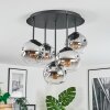 Ripoll Plafoniera, Lampada a sfera Cromo, Chiaro, Grigio fumo, 5-Luci