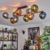 Koyoto Plafoniera, Lampada a sfera Oro, Nero, 10-Luci