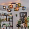 Koyoto Plafoniera, Lampada a sfera Oro, Nero, 10-Luci