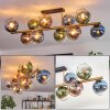 Koyoto Plafoniera, Lampada a sfera Oro, Nero, 10-Luci