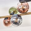 Koyoto Plafoniera, Lampada a sfera Oro, Nero, 10-Luci