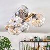 Koyoto Plafoniera, Lampada a sfera Oro, Nero, 10-Luci