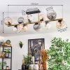 Koyoto Plafoniera, Lampada a sfera Oro, Nero, 10-Luci