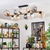 Koyoto Plafoniera, Lampada a sfera Oro, Nero, 10-Luci