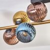 Koyoto Plafoniera, Lampada a sfera Oro, Nero, 10-Luci