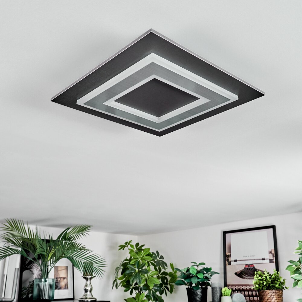 Lidor Plafoniera LED Nero, 1-Luce