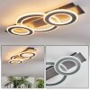 Lidor Plafoniera LED Cromo, Nero, 1-Luce
