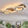 Lidor Plafoniera LED Cromo, Nero, 1-Luce