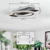 Lidor Plafoniera LED Nero, 1-Luce