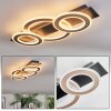Lidor Plafoniera LED Cromo, Nero, 1-Luce