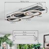 Lidor Plafoniera LED Cromo, Nero, 1-Luce