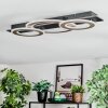 Lidor Plafoniera LED Cromo, Nero, 1-Luce