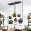 Koyoto Lampadario a sospensione, Lampada a sfera, Lampada a sospensione Blu, Oro, Verde, Ramato, 6-Luci