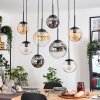 Gastor Lampadario a sospensione, Lampada a sfera, Lampada a sospensione Ambrato, Chiaro, Grigio fumo, 8-Luci