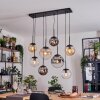 Gastor Lampadario a sospensione, Lampada a sfera, Lampada a sospensione Ambrato, Chiaro, Grigio fumo, 8-Luci