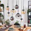 Gastor Lampadario a sospensione, Lampada a sfera, Lampada a sospensione Ambrato, Chiaro, Grigio fumo, 8-Luci