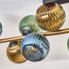 Koyoto Plafoniera, Lampada a sfera Oro, Nero, 10-Luci