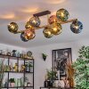 Ripoll Plafoniera, Lampada a sfera Oro, Nero, 10-Luci
