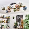 Koyoto Plafoniera, Lampada a sfera Oro, Nero, 10-Luci