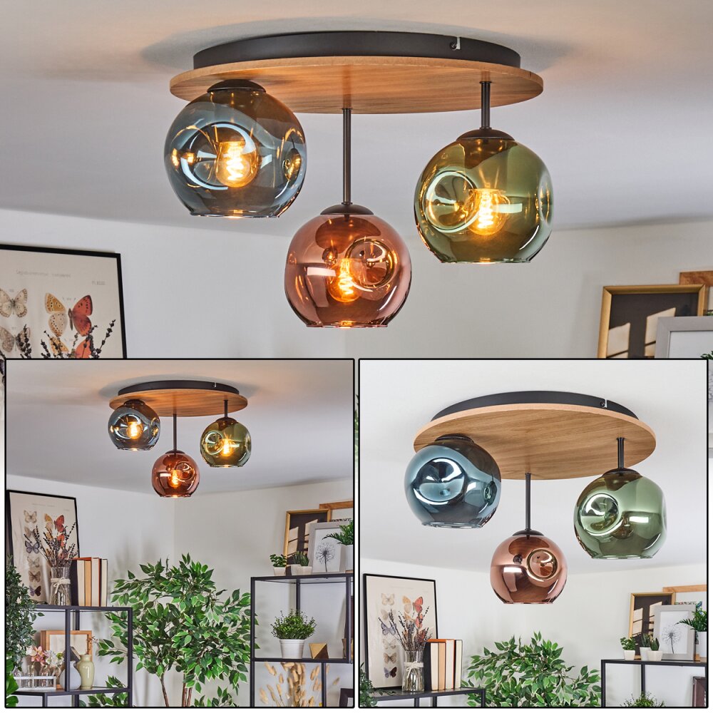 Ripoll Plafoniera, Lampada a sfera Écru, Nero, 3-Luci main product photo