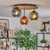 Ripoll Plafoniera, Lampada a sfera Écru, Nero, 3-Luci