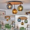 Ripoll Plafoniera, Lampada a sfera Écru, Nero, 3-Luci