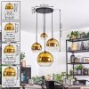 Koyoto Lampadario a sospensione, Lampada a sfera, Lampada a sospensione 35 cm Oro, Chiaro, 4-Luci