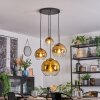 Koyoto Lampadario a sospensione, Lampada a sfera, Lampada a sospensione 35 cm Oro, Chiaro, 4-Luci