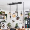 Gastor Lampadario a sospensione, Lampada a sfera, Lampada a sospensione Ambrato, Chiaro, Grigio fumo, 8-Luci