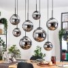 Gastor Lampadario a sospensione, Lampada a sfera, Lampada a sospensione Cromo, Grigio fumo, 8-Luci