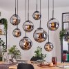 Gastor Lampadario a sospensione, Lampada a sfera, Lampada a sospensione Cromo, Grigio fumo, 8-Luci
