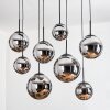 Gastor Lampadario a sospensione, Lampada a sfera, Lampada a sospensione Cromo, Grigio fumo, 8-Luci