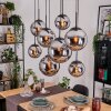 Gastor Lampadario a sospensione, Lampada a sfera, Lampada a sospensione Cromo, Grigio fumo, 8-Luci