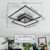 Manor Plafoniera LED Nero, 1-Luce, Telecomando