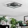Manor Plafoniera LED Nero, 1-Luce, Telecomando