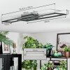 Manor Plafoniera LED Nero, 1-Luce, Telecomando