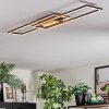 Manor Plafoniera LED Nero, 1-Luce, Telecomando