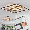 Hadel Plafoniera LED Aspetto del legno, Nero, 1-Luce