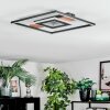 Hadel Plafoniera LED Aspetto del legno, Nero, 1-Luce