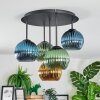 Koyoto Plafoniera, Lampada a sfera 45 cm Blu, Oro, Verde, 5-Luci