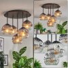 Ripoll Plafoniera, Lampada a sfera Cromo, Chiaro, Grigio fumo, 5-Luci